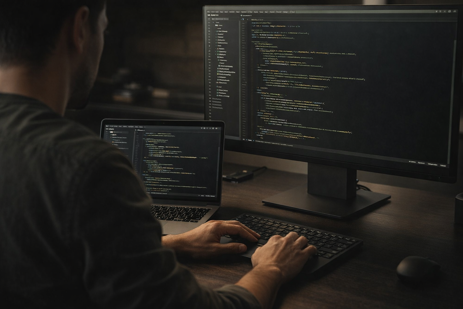 Jovem a desenvolver software